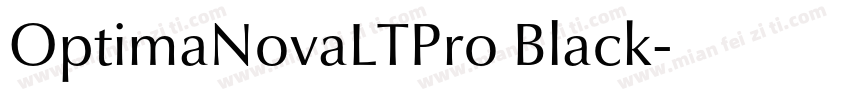 OptimaNovaLTPro Black字体转换